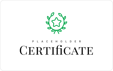 Certificate template featuring decorative green laurel leaves and a star. Designed for customization to commemorate achievements or participation.